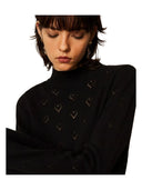 Twinset - Mini Abito Punzonato Cuori - 262Tp3021-00006 - Nero