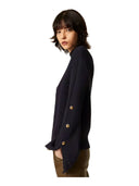 Twinset - Lupetto In Maglia Dettaglio Maniche - 262Tp3170-11989 - Blue Navy