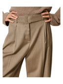 Twinset - Pantalone Largo c/Cintura - 26Tt2220-00369 - Mastice