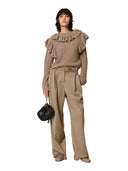 Twinset - Pantalone Largo c/Cintura - 26Tt2220-00369 - Mastice