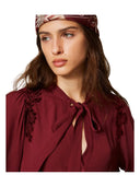 Twinset - Abito Corto Con Ricamo - 262Tt2460-00020 - Bordeaux