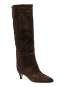 Twinset - Stivale T.M. In Pelle Scamosciata - 262Tcp140-13411 - Darkness Brown
