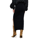 Immagine di Akep - Gonna Lunga Con Spacco E Ring - Gokd07107-V1 - Nero - Gonna di Akep disponibile su Barbara1999.