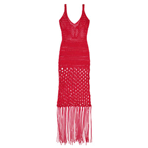 Immagine di Laneus - Abito Knitted Dress Woman - S5Lawokd129-040 - Rosso - Abito di Laneus disponibile su Barbara1999.