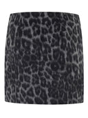 federica tosi - minigonna lana maculata - 30706-301-27 - maculato nero e grigio