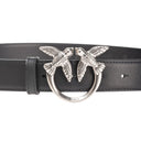 Immagine di Pinko - Love Berry H3 Belt Vitello Set - 100125A0F1-Z99O - Nero-Old Silver - CINTURA di Pinko disponibile su Barbara1999.