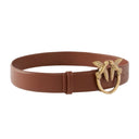 pinko - cintura love berry h4 belt vitello set - 100120a0f1-l48q - cuoio-antique gold