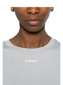 Pinko - T-Shirt Basico Jersey Logo Sta - 100373-A34F-E87 - Azzurro Arona
