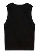 Laneus - Gilet Knitted Vest Unisex - S5Lauave107-110 - Nero
