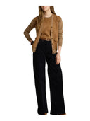 Lauren Ralph Lauren - Pantaloni a vita alta in velluto a coste - 200B34256001 - Lauren Navy