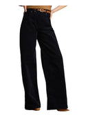Lauren Ralph Lauren - Pantaloni a vita alta in velluto a coste - 200B34256001 - Lauren Navy