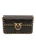 Pinko - Borsa a tracolla Baby Love Bag One Slouchy pelle - 107345A2Jg-Z99Q - Nero-Antique Gold