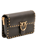 Pinko - Borsa a tracolla Baby Love Bag One Slouchy pelle - 107345A2Jg-Z99Q - Nero-Antique Gold