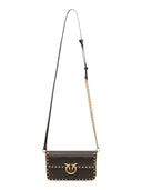 Pinko - Borsa a tracolla Baby Love Bag One Slouchy pelle - 107345A2Jg-Z99Q - Nero-Antique Gold