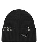 Pinko - Cappello Nandina Beanie Costa Con Piercing - 107361A3Ex-Z99 - Nero Limousine