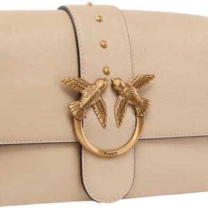 Immagine di Pinko - Love One Classic Slouchy Fl Vi - 104524-A0Qo-C50Q - Beige-Grigio Fumo-Antique Gold - Borsa a Spalla di Pinko disponibile su Barbara1999.