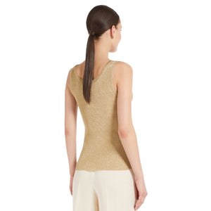 Immagine di Max Mara Studio - Canottiera Hardy - 2516361032600-002 - Oro - Canottiera di Max Mara Studio disponibile su Barbara1999.