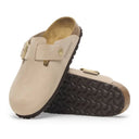 Birkenstock - Sabot Boston Big Buckle Sandcastle Nubuck Leather - 1028052 - Sandcastle