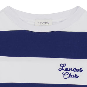 Immagine di Laneus - Striped Jersey T-Shirt Woman - S5Lawoth138-060 - Blu/Blue - T-Shirt di Laneus disponibile su Barbara1999.