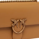 Immagine di Pinko - Love One Classic Dc Vitello Se - 100941-A0F1-C83Q - Torrone-Antique Gold - Borsa a Tracolla di Pinko disponibile su Barbara1999.