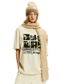 amish - t-shirt girocollo con stampa no rules - amu146cn22-xxxx-c0069 - white