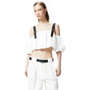 Immagine di Pinko - Raul Top Popeline - 105176-A2Ld-Zz1 - Bianco/Nero - Top di Pinko disponibile su Barbara1999.