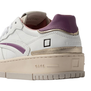 Immagine di Date - Sneakers Torneo Pure Calf White-Purple W8C - W421-Tp-Ca-Ip - White-Purple - Sneakers di Date disponibile su Barbara1999.