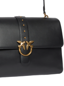 pinko - borsa love one extra slouchy vitello - 105067-a0qo-z99q - nero-antique gold