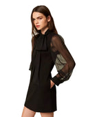 twinset - abito corto - 252at2211-00006 - nero