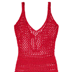Immagine di Laneus - Abito Knitted Dress Woman - S5Lawokd129-040 - Rosso - Abito di Laneus disponibile su Barbara1999.