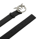 Pinko - Cintura Love Berry H4 Belt Vitello Set - 100120A0F1-Z99O - Nero-Old Silver