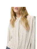 Pinko - Camicia Caitlin Fluido Ricamo - 106238-A31F-I18 - Grigio - Colomba
