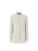Pinko - Camicia Caitlin Fluido Ricamo - 106238-A31F-I18 - Grigio - Colomba