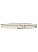 Lauren Ralph Lauren - cintura in pelle con logo sul passante - 412968763010 - white