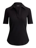Lauren Ralph Lauren - Polo a coste con maniche al gomito - 200P10120006 - BLACK