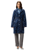 pinko - zante cappotto effetto velour - 105415-a2wy-gg1 - blu/blu scuro