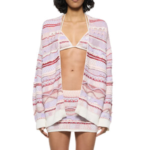 Immagine di Laneus - Knitted Cardigan Woman - S5Lawoca231-071 - Lilla - Cardigan di Laneus disponibile su Barbara1999.