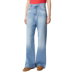 Immagine di Pinko - Wanda Wide Leg Denim Soft Touch - 101733-A2Dz-Pjv - Lavaggio Vintage Medio/Chiaro - Jeans di Pinko disponibile su Barbara1999.