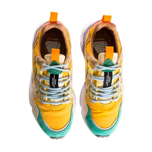 Immagine di Flower Mountain - Yamano 3 Woman Suede/Nylon Dark Green-Salmon - 2017817-01-1F33 - Verde - Sneakers di Flower Mountain disponibile su Barbara1999.