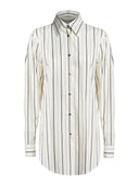 Nineminutes - Camicia The Up Cotton Stripe - 26Fwnca-0001-Butter/Grey - Butter/Grey