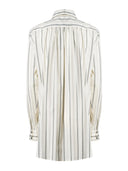 Nineminutes - Camicia The Up Cotton Stripe - 26Fwnca-0001-Butter/Grey - Butter/Grey