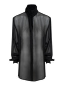 Nineminutes - Camicia The Lavalliere Georgette - 26Fwnca-0009-Black - BLACK