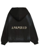 A Paper Kid - Zip Hoodie Woman - F5Pkwozh229-110 - Nero