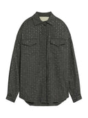 A Paper Kid - Herringbone Fabric Over Shirt Woman - F5Pkwosi136-200 - Var. Unica