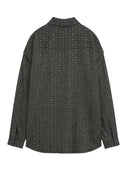 A Paper Kid - Herringbone Fabric Over Shirt Woman - F5Pkwosi136-200 - Var. Unica