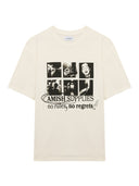Amish - T-Shirt Girocollo Con Stampa No Rules - Amu146cn22-Xxxx-C0069 - White