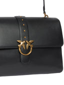 Pinko - Borsa Love One Extra Slouchy Vitello - 105067-A0Qo-Z99Q - Nero-Antique Gold