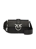 Pinko - Borsa Love One Slouchy Zip Mini Vite - 105345-A2Jg-Z99E - Nero Limousine - Matt Silver