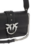 Pinko - Borsa Love One Slouchy Zip Mini Vite - 105345-A2Jg-Z99E - Nero Limousine - Matt Silver