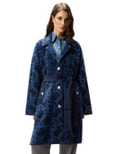 Pinko - Zante Cappotto Effetto Velour - 105415-A2Wy-Gg1 - Blu/Blu Scuro